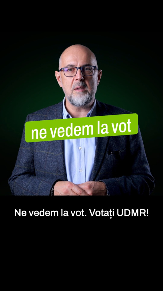 Ciuliți urechea și ascultați vocea rațiunii. Ne vedem la vot. Votați Kelemen Hunor!