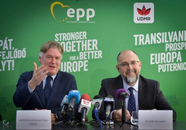 Maghiarii din Transilvania doresc să se implice în procesul de reformare a UE; ei vor să fie câștigători, nu perdanți ai reformelor - este mesajul transmis de președintele UDMR, Kelemen Hunor, la întâlnirea cu secretarul general al PPE, Antonio López-Istú